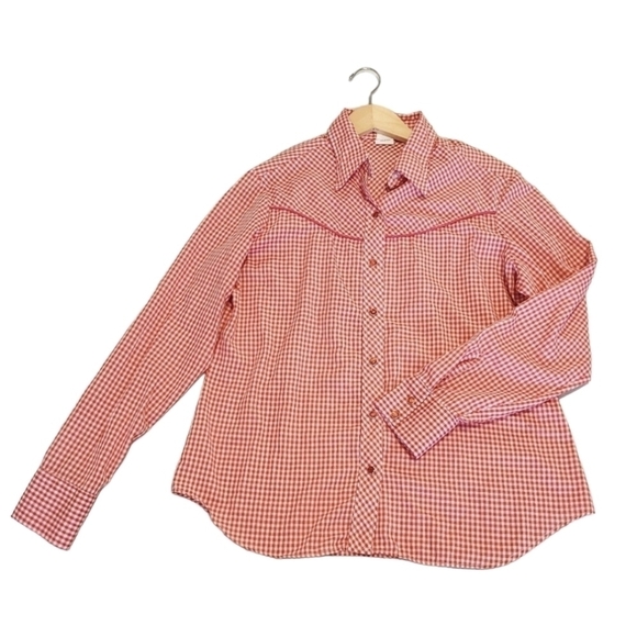 Vintage 1970's Maverick Western Plaid Snap Front Shirt  Snaps - Picture 1 of 12